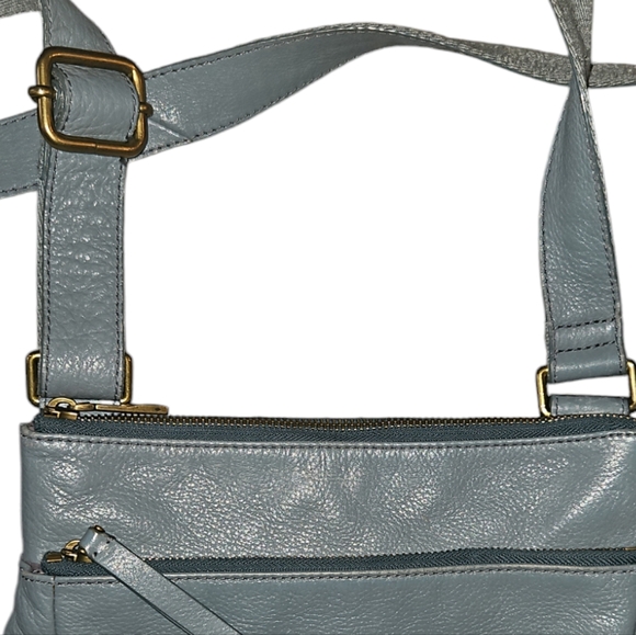 Fossil Crossbody Leather Bag in Light Blue - Picture 4 of 13